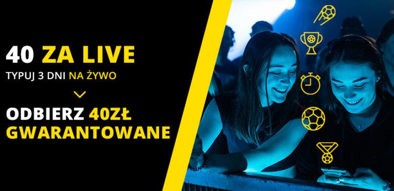 Pewniak na live z 40 PLN gwarantowanego bonusu na 1 8 ME2020 w Fortunie