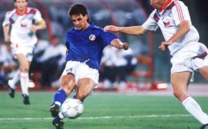 Roberto Baggio Wlochy Czechoslowacja Mundial Italia 90