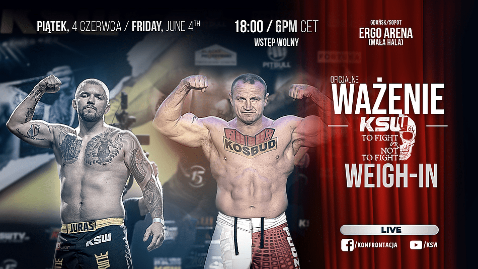 Wyniki porannego wazeniaprzed gala KSW 61