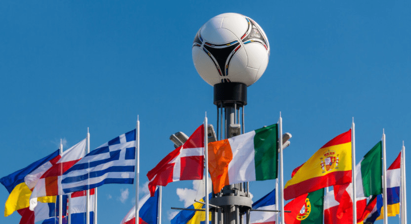 pilka nozna futbol europa flagi