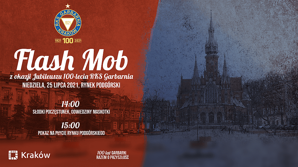 Flash Mob z okazji Jubileuszu 100 lecia RKS Garbarnia Krakow