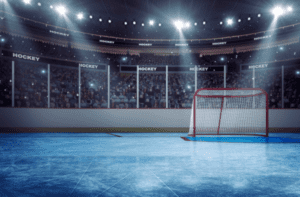 Hokej lodowisko bramka krazek kij hockey ice