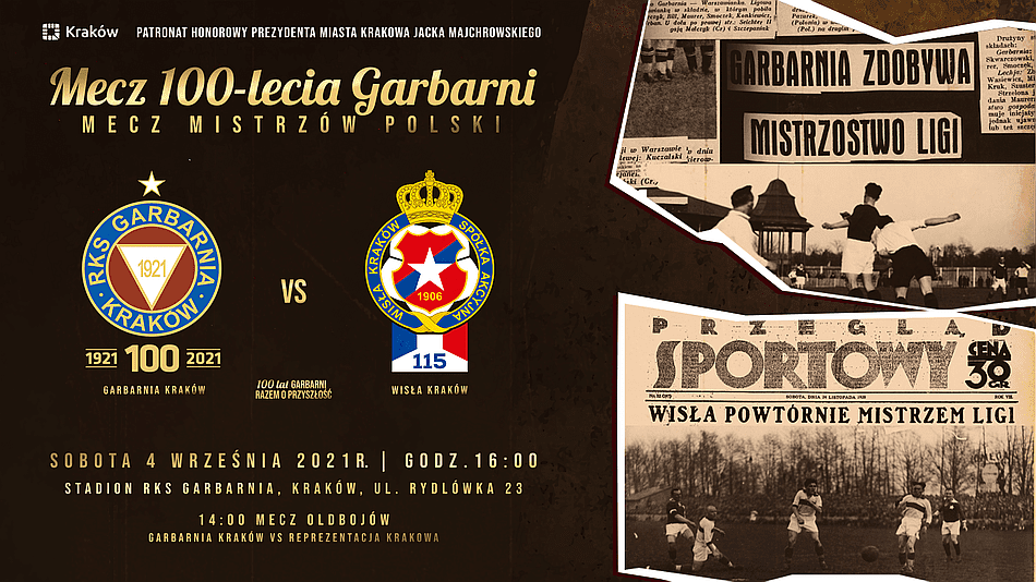 Wrzesniowy mecz 100 lecia Garbarnii Krakow z Wisla Krakow
