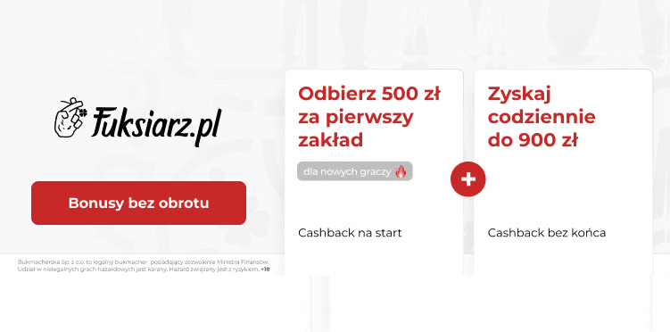Nowe lepsze zasady Cashback bez konca w Fuksiarz