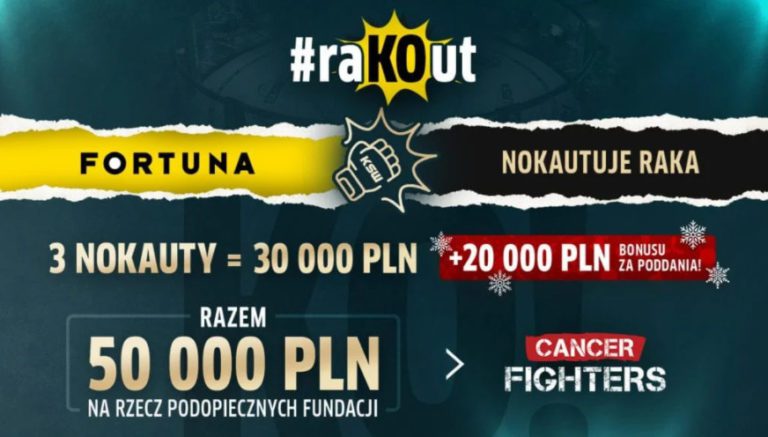 50 000 od Fortuny w akcji charytatywnej Cancer Fighters raKOut na KSW 57