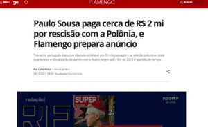 Brazylijskie media Paulo Sousa rozwiazal kontrakt z PZPN. Mial juz oplacic kare umowna.
