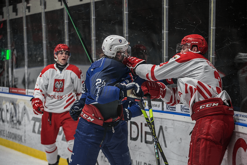 EIHC Christmas Cup Hokejowa reprezentacja Polski minimalnie przegrala z Francja 1