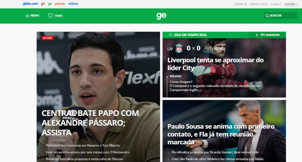 screen: Globo Esporte