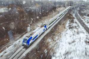 PKP Intercity zima w sniegu