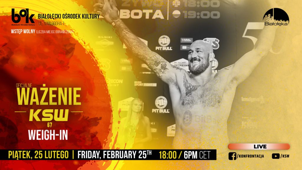 Wyniki wazenia przed gala KSW 67