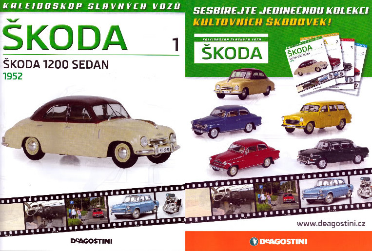 Kolekcja DeAgostini metalowych modeli samochodow Skoda dostepna w Czechach