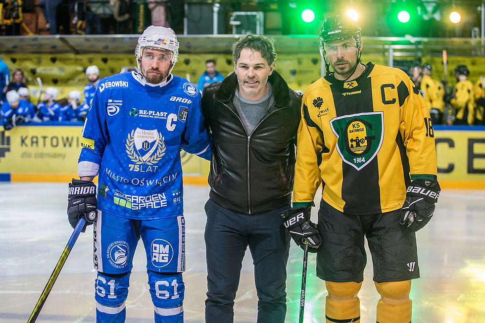 Final Polskiej Hokej Ligi. Jaromir Jagr ogladal zwyciestwo GieKSy