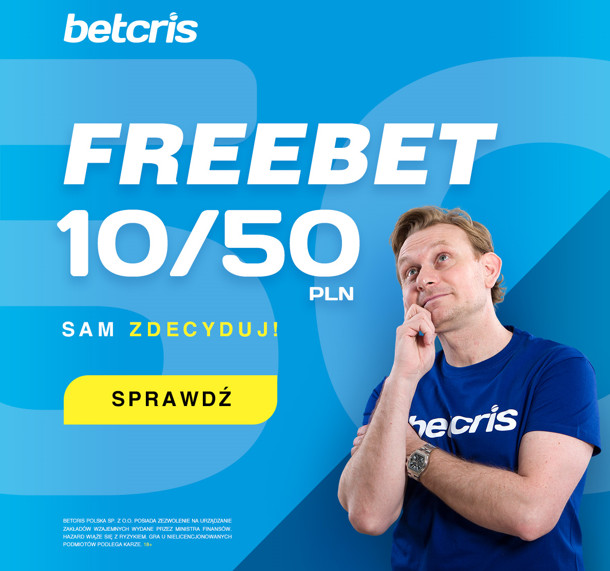 Freebet 10 lub 50 PLN na majowy weekend w Betcris