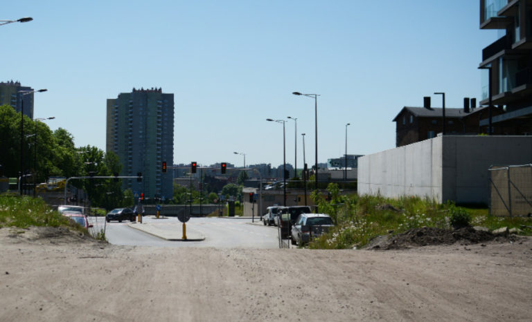 Koniec istniejacego odcinka ul. Dobrowolskiego fot. Katowicka Agencja Wydawnicza