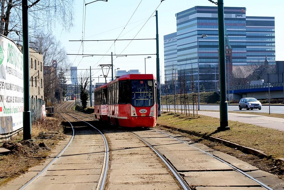 Katowice torowisko ul. Chorzowska Tiramisu fot. tram silesia 2022