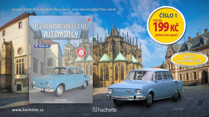Nezapomenutelne automobily czeska kolekcja Hachette w skali 1 do 24