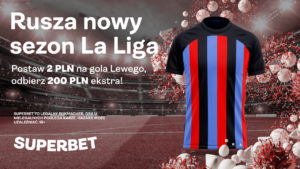 Bonus Superbet za wygrany zaklad na gola Lewandowskiego lub wygrana Barcelony z Rayo Vallecano