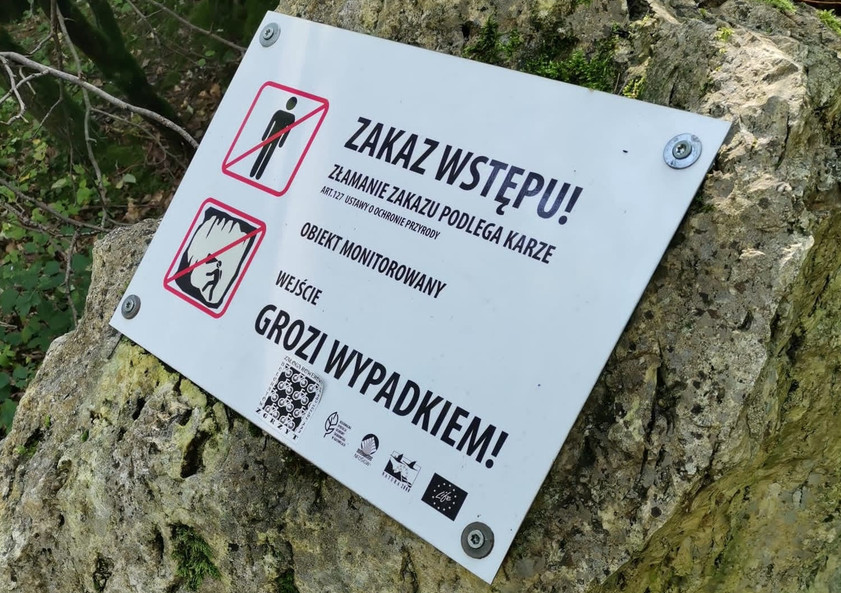 Zakaz wstepu Jaskinia Szachownica