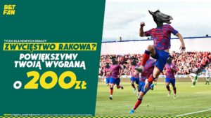 Zwyciestwo Rakowa ze Slavia Praga BETFAN powiekszy wygrana o 200 zl