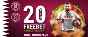 GoPlusBet darmowe 20 PLN freebet za weryfikacje na mecz Polakow z Chile