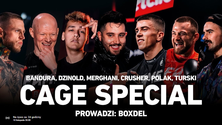 W czwartek FAME Cage Special z udzialem Bandury Dzinolda Merghani Boxdela Crushera Polaka i Turskiego