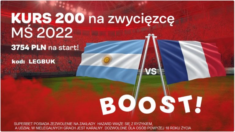 Final MS 2022 Argentyna Francja. Kurs 200 na zwyciezce mundialu w Superbet