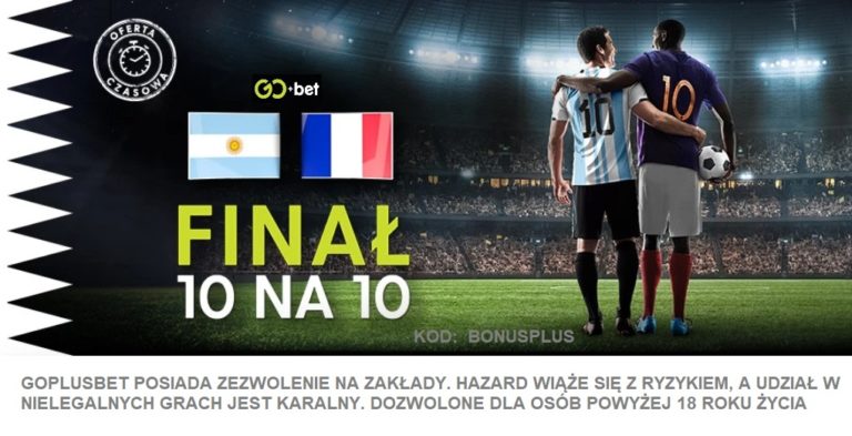 Freebet po 20 PLN za gole i 10 PLN za asysty Mbappe lub Messiego w meczu Argentyna – Francja w Go Bet