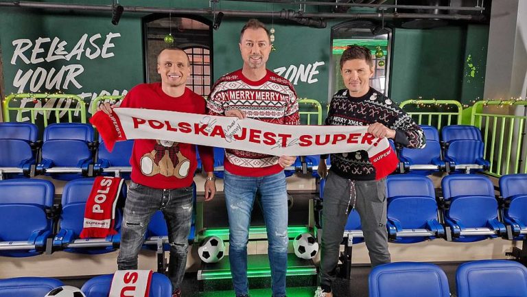 Od lewej Slawomir Peszko Jerzy Dudek i Tomasz Smokowski