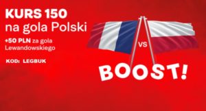 superbet superbet Kurs 150.00 na wygrany zaklad na gola Polski w meczu z Francja plus 50 PLN za kazdego gola Lewego katar 2022