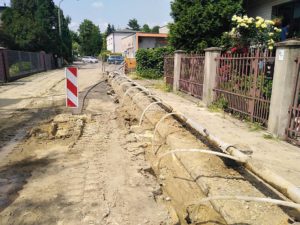 Budowa kanalizacji ul. Widok – odwodnienie fot. KAW