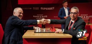 Garri Kasparow i Adam Lamentowicz prezes Superbet Polska