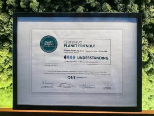 certyfikat Planet Friendly