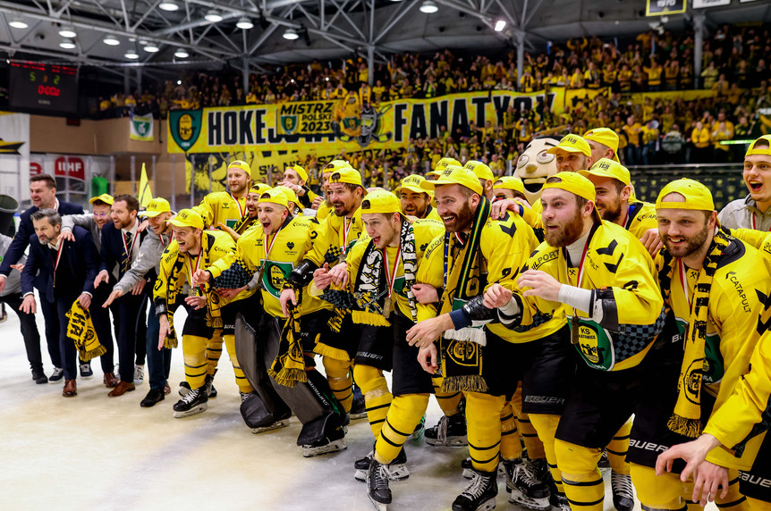 GKS Katowice pokonujac GKS Tychy zostal hokejowym mistrzem Polski 2023