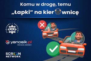 Policja i Yanosik apeluja kierowco Lapki na kierownice
