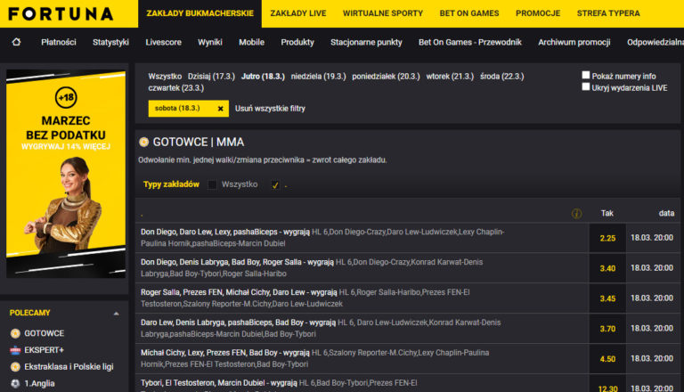 Screen oferty na jutro Fortuny