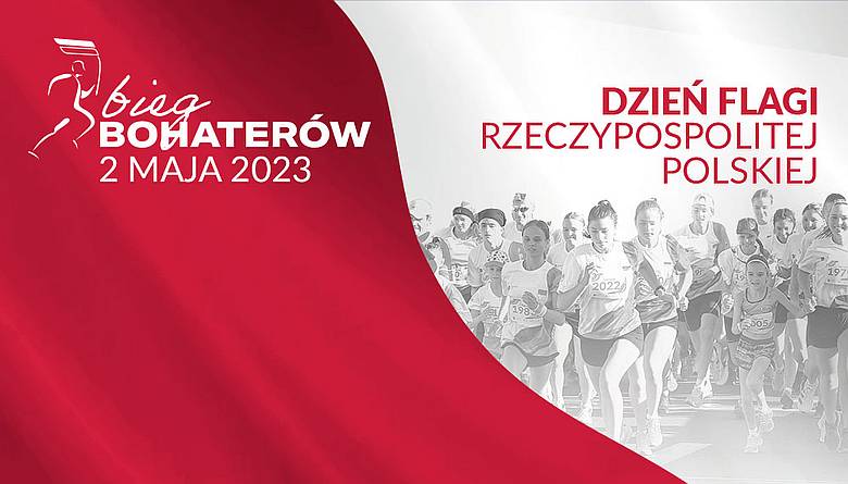2 maja 2023 Bieg Bohaterow na ulicach Katowic w Dzien Flagi Rzeczypospolitej Polskiej