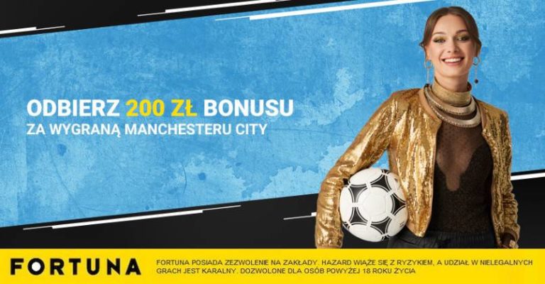 W Fortunie 200 zl za wygrana Manchesteru City z Fulham