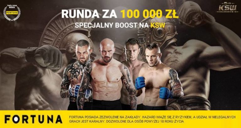 Runda za 100 000 zł. Specjalny Boost na KSW w Fortunie