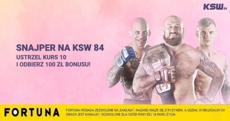 Snajper na KSW 84. Ustrzel wysoki kurs w Fortunie i zgarnij bonus