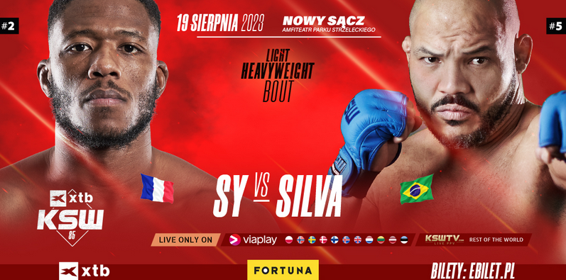 Sy vs Silva. Starcie w czubie wagi półciężkiej dodane do karty walk gali XTB KSW 85