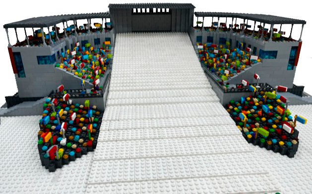 Z Klocków LEGO zbudowali Skocznię Wisła Malinka trybuny