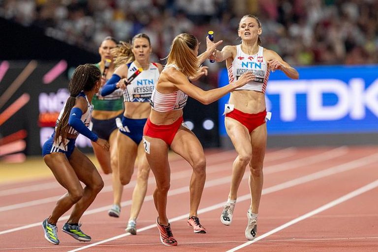 MŚ w Budapeszcie polska sztafeta 4 x 400 metrów kobiet na szóstym miejscu fot Tomasz Kasjaniuk