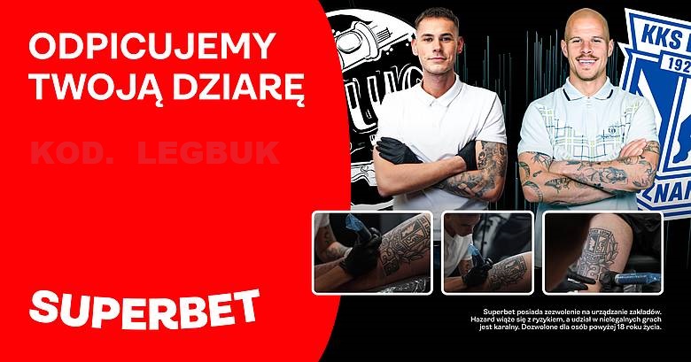 Sponsor odpicuje tatuaże kibiców Lecha Poznań za darmo, bramkarz wybierze szczęśliwców!