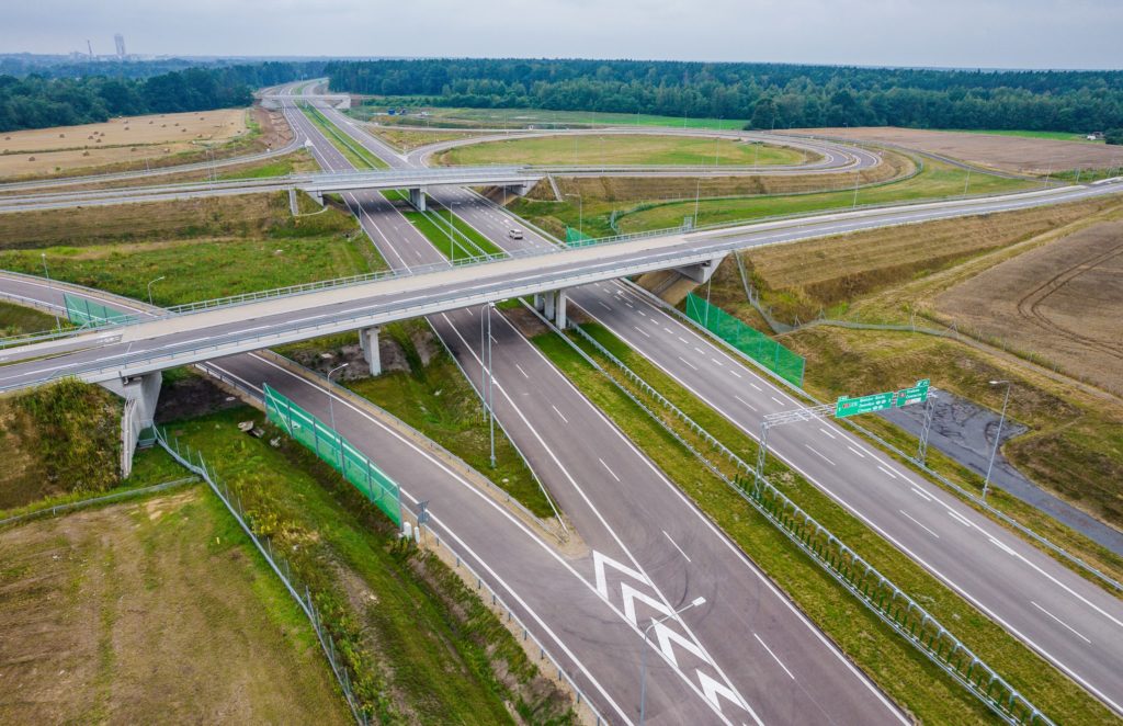Węzeł Oświęcim, widok w kierunku Bielska-Białej