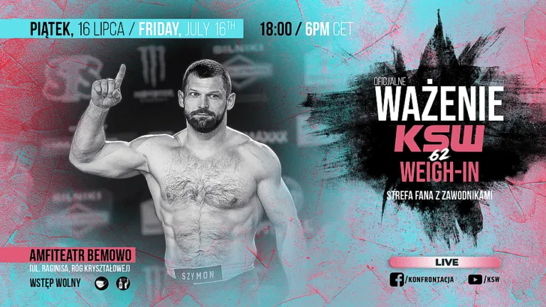 Wyniki porranego wazeniaprze gala KSW 62. Tomasz Sarara z nowym rywalem