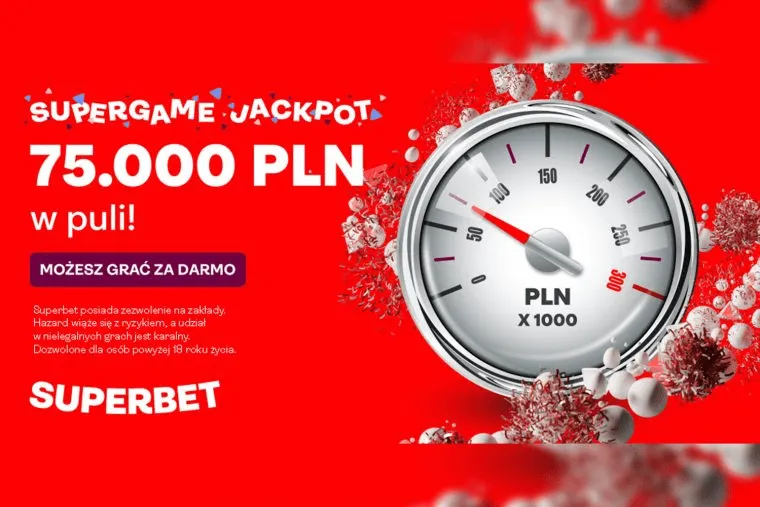 Pierwsza kumulacja w SuperGame Jackpot. Do zgarniecia 75 000 PLN