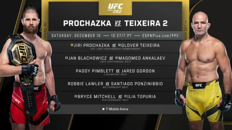 karta walk UFC 282 Prochazka vs Teixeira 2