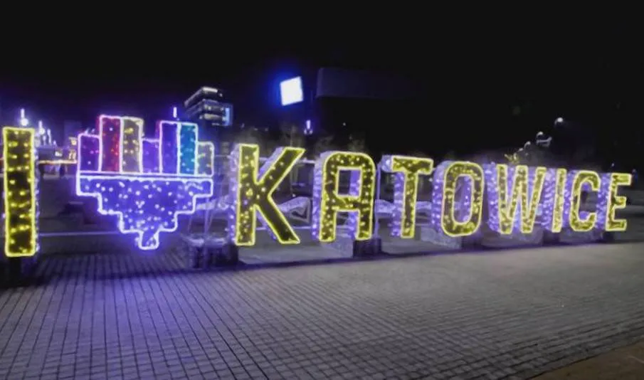 Kocham Katowice napis I Love Katowice