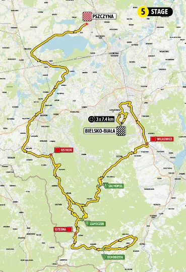Tour de Pologne 2 sierpnia kolarze przejada trase z Pszczyny do Bielska Bialej
