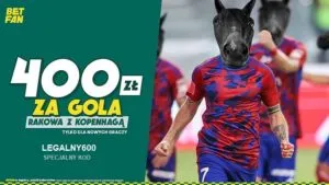 W BETFAN 400 zł za gola Rakowa Częstochowa z FC Kopenhagą